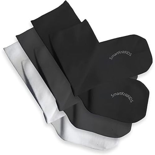 Seamless Sensitivity Socks for Boys & Girls, 3-Pack - Made in USA, Soft Cotton Blend, Flat Toe Seams