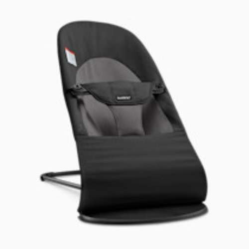 BabyBjörn Bouncer Balance Soft, Black/Dark Gray, Woven | 2-in-1 Adjustable Baby Bouncer Seat and Toddler Chair, Newborn to Toddler (8-29 lbs), 4 Positions, Lightweight & Portable