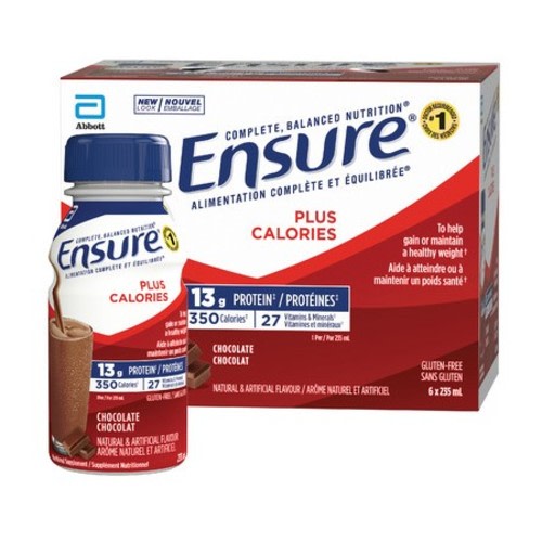 Ensure High Protein 16 g, Nutritional Supplement Shakes, Chocolate, 6 x 235-mL Bottles