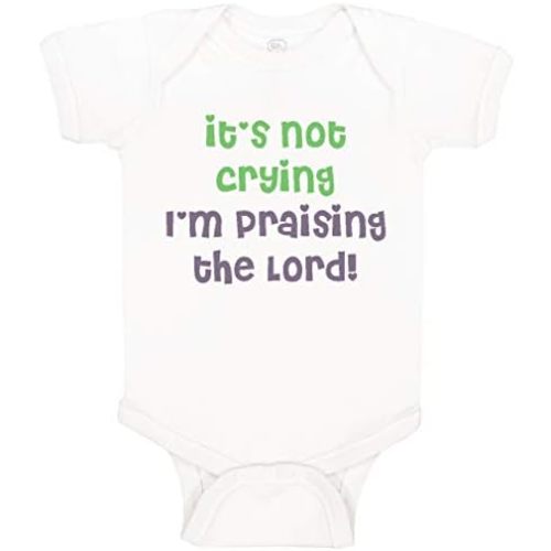 Cute Rascals Baby Bodysuit It's Not Crying I'M Praising The Lord Christian Jesus God Funny Cotton
