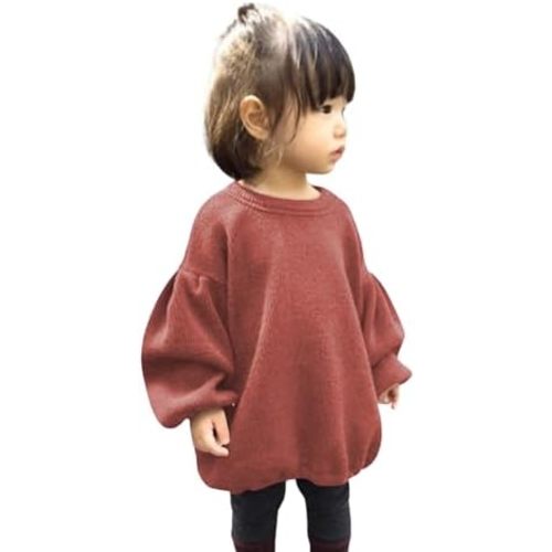 GRNSHTS Baby Girls Loose Long Sleeve Knit Sweater