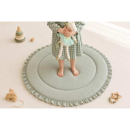 Baby play mat, Baby gifts, Ruffled Baby activity mat  Play mat, Baby Rug, Round Baby Mat, Nursery Floor mat,  Washable Baby Play Rug