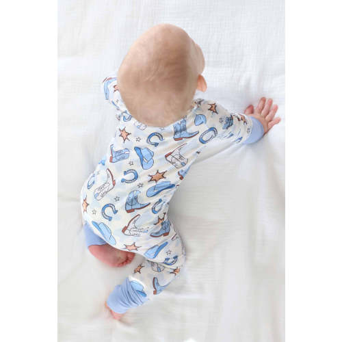 Rodeo Dreams Convertible Zip Romper | Blue