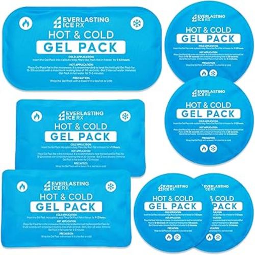 Reusable Hot and Cold Gel Ice Packs for Injuries - 7 Pack Variety Gel Ice Pack Set - Hot and Cold Therapy Solution for Injuries, Cold Packs for Pain Relief - Ice Packs for Injuries Reusable