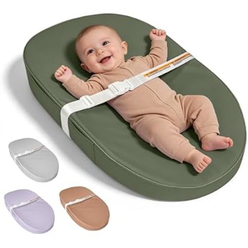 Baby Changing Pad Waterproof Vegan Leather Wipeable