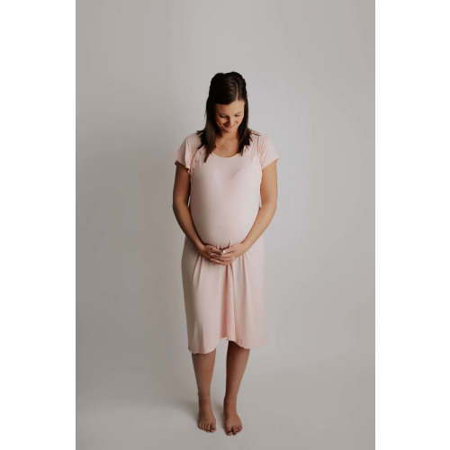 Heavenly Pink Labor & Delivery Gown | Epidural & Nursing Friendly