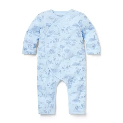 Baby Bundle Blue Farm Animal Toile Baby Farm Animal Toile Wrap One-Piece by Janie and Jack