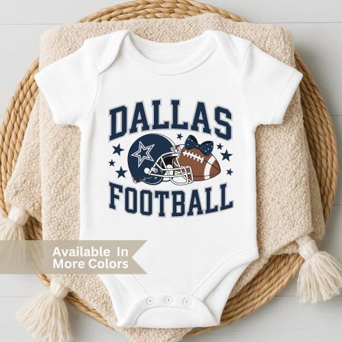 Dallas Football Bodysuit- Toddler Girl Football Shirt- Coquette Dallas Football Baby Bodysuit- Cowboys Football Girl Shirt- Dallas Baby Gift