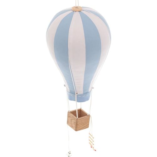 Baby Blue Hot Air Balloon Nursery Decor, Handmade Ceiling Hanging 12 in