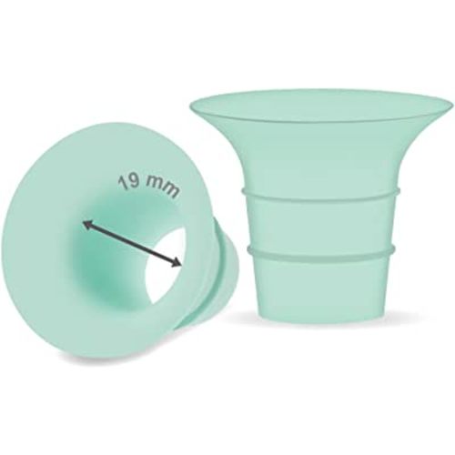 Maymom Flange 19mm Insert Compatible with Medela/Spectra/Elvie/momcozy/tsrete/Willow/Motif Luna/Ameda MYA Breastpump 24mm Breast Shields. Reduce 24mm Niple Tunnel Down to 19mm