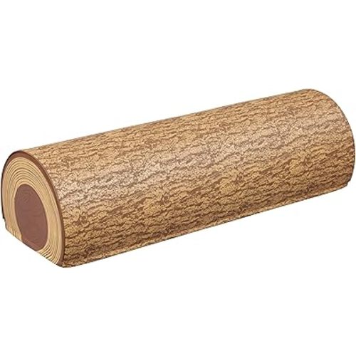 ECR4Kids SoftZone Tree Log Full Bench, 12in, Flexible Seating, Chocolate