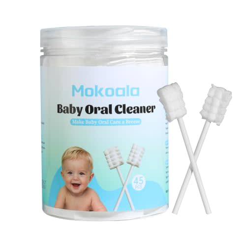 Baby Tongue Cleaner Baby Toothbrush Disposable Infant Oral Cleaner | Newborn Baby Oral Cleaner, Soft Gauze Toothbrush, Baby Mouth Gum Cleaning Stick, Essential Dental Care for 0-36 Month Babies