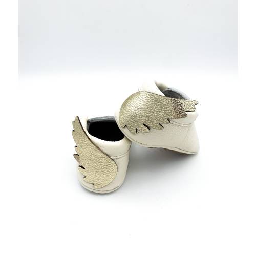 Angel Wings Baby Sneakers, Ivory Toddler Sneakers, Angel Slippers, Baptism Shoes, Angel Baby Moccasins, First Birthday Shoes