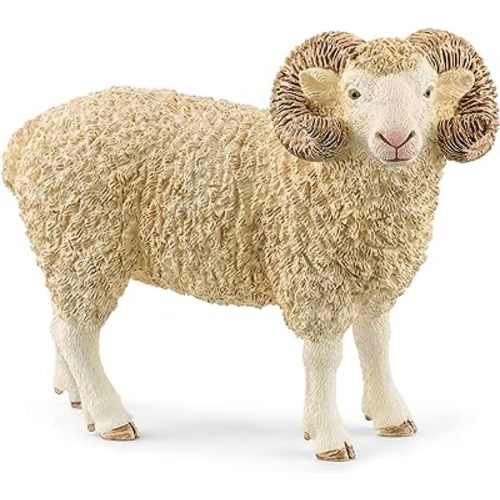 Schleich Farm World, Realistic Farm Animal Toys for Boys and Girls Ages 3 and Above, Ram Toy Figurine