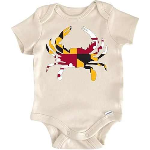 Maryland Crab - Baby Boy Girl Clothes Infant Bodysuit Funny Cute Newborn