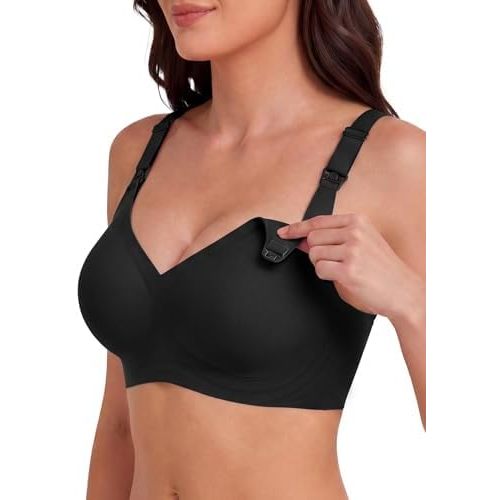 Nursing Bras for Breastfeeding Soft Wireless Sleep Maternity Bra Seamless Jelly Support Bras for Women