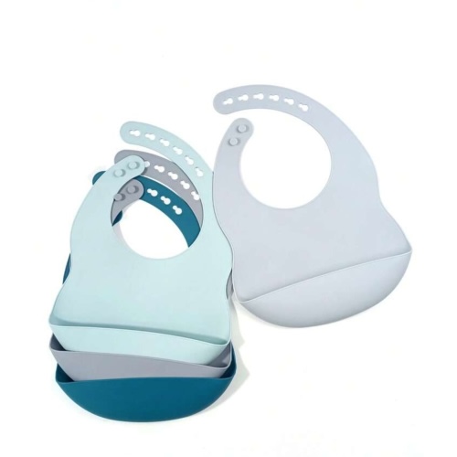 2pcs/Set Adjustable Silicone Baby/Kids Waterproof Bib, Easy To Clean, Durable, Suitable For Daily Use | SHEIN USA