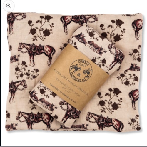 Prairie Rose Bamboo Muslin Swaddle – Cowkid Clothing Company