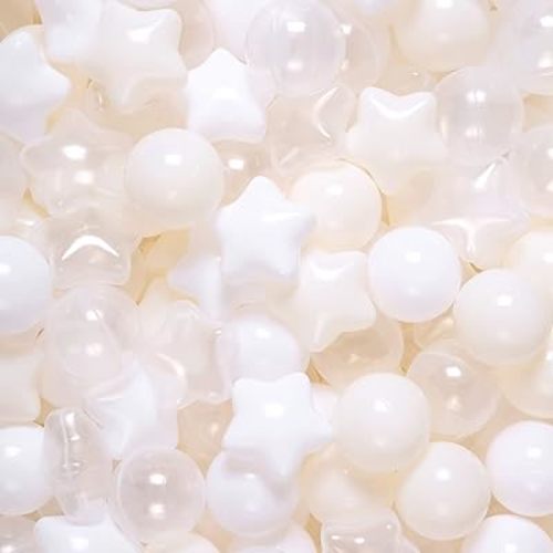 Amazon.com: Star Ball Pit Balls Crush Proof Plastic Balls for Children's Toy Balls Macaron Ocean Balls 2.15 inch Pack of 100, Beige : Toys & Games