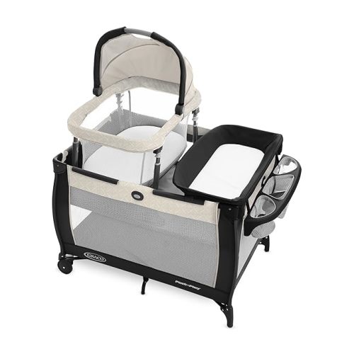Pack 'n Play Day2Dream Travel Bassinet Playard Features Portable Bassinet Diaper Changer and More (Lo, Lo)
