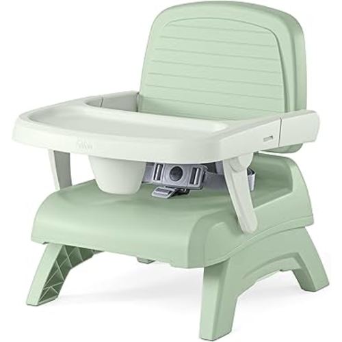 Chicco Bento Booster 3-in-1 Portable Booster Seat for Table, Feeding Seat and Toddler Chair for Babies and Toddlers, for Children up to 50 lbs., Lightweight, Compact Fold | Sage/Green
