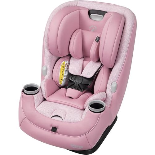 Maxi-Cosi Pria All-in-One Convertible Car Seat, Rear Facing Car Seat for Infants from 4-40 lbs, Forward Facing Car Seat up to 100 lbs in Booster Seat Mode, Rose Pink Sweater
