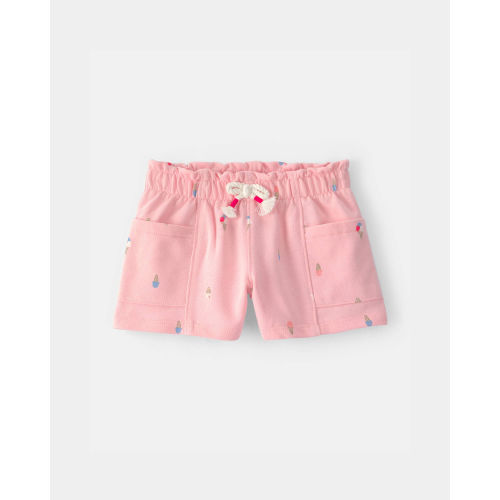 Baby Girl Ice Cream French Terry Shorts - Pink | Carter's
