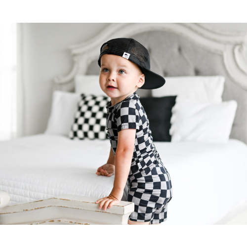 CHARCOAL CHECKERS DREAM SHORT SET