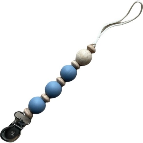 Petite Calista Pacifier & Toy Clip, Slate