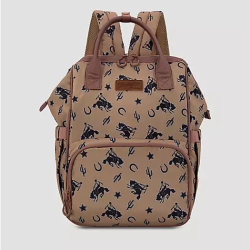 Rodeo Print Diaper Bag | Brown