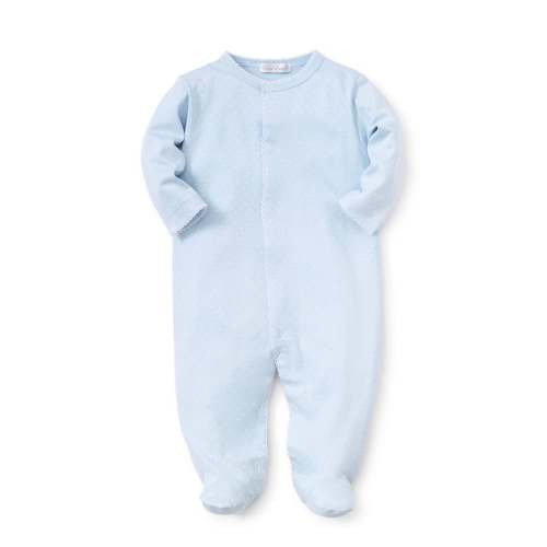 Lt. Blue w/ White Dots Footie