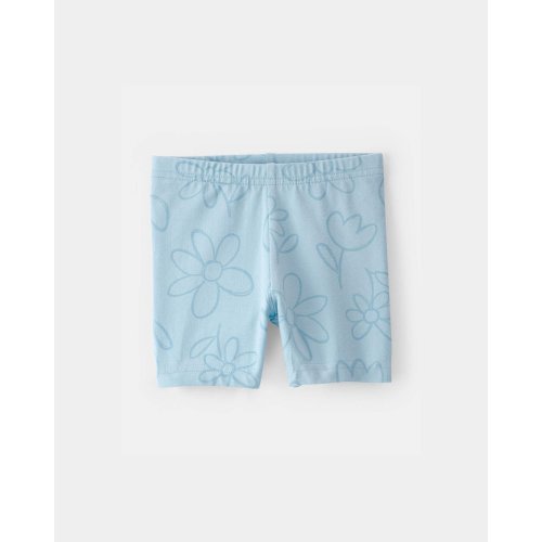 Baby Girl Floral Ladybug Bike Shorts - Blue | Carter's