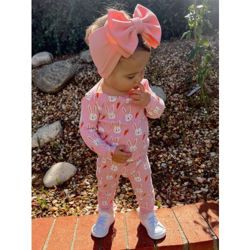 Organic Waffle 2-Piece Set, Sister Bunny