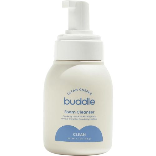 Buddle Clean Cheeks Baby Micellar No-Rinse Foam Cleanser with Chamomile, Witch Hazel, Arnica Montana, Skin Barrier Supporting and Gentle for Sensitive Skin, Paraben & Fragrance Free, 6.7oz