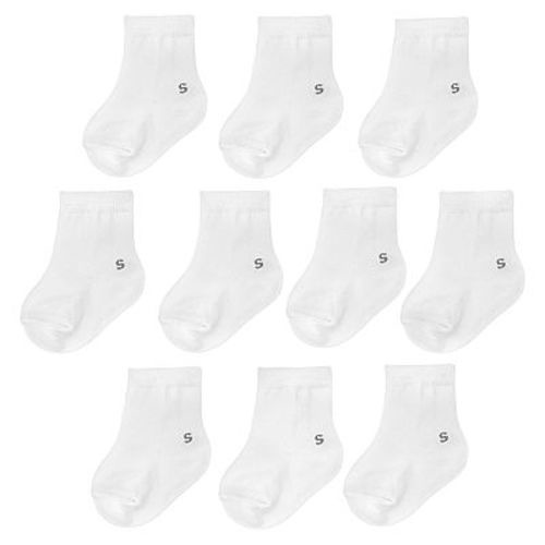 Baby / Toddler Jumping Beans® 10-pack White Crew Socks