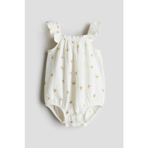 9M | Patterned Muslin Romper Suit