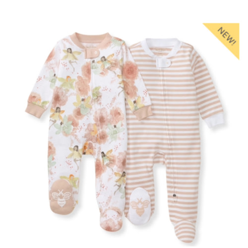 Fairy Floral Organic Baby Girl Two-Piece Pajamas - 2 Pack