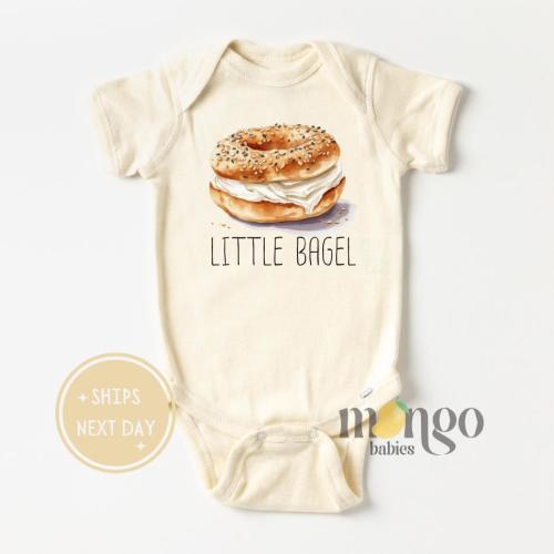 Cute Baby Onesies® Brand Little Bagel Outfit Cute Newborn Infant Outfit for Boys Girls Shirt Bagel Cream Cheese Tee Cute Bagel Baby Clothes