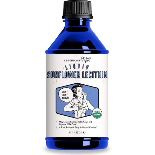 Legendairy Milk® Organic Liquid Sunflower Lecithin - 12 fl. oz. - Certified Organic, Vegan, Gluten Free, Halal, Kosher and Non-GMO Project Verified