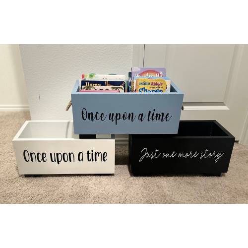 Child book Storage, library, baby Shower Gift, baby boy gift, baby girl gift, Book Organizer, child bookcase, teacher gift, once upon a time