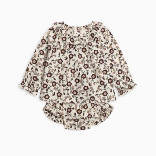 Dorothy Poplin Ruffle Collar Shirt and Bloomer Set