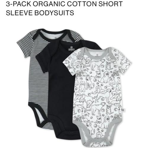 3-Pack Organic Cotton Short Sleeve Bodysuits | Honest Baby Clothing