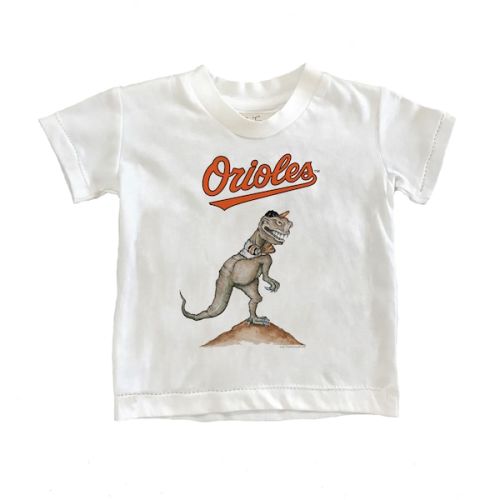 Infant Baltimore Orioles Tiny Turnip White TT Rex T-Shirt