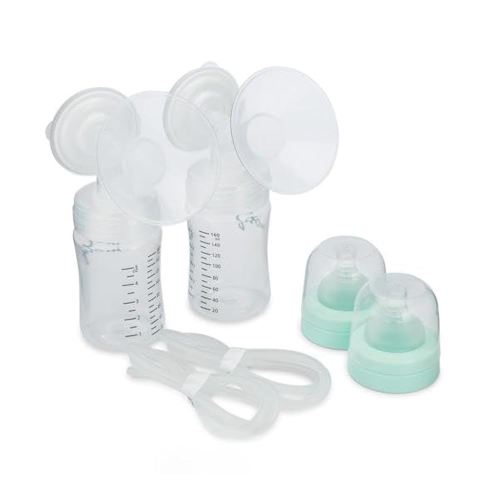 Motif Medical Luna Breast Pump Replacement Parts - Resupply Kit w/Milk Storage Containers, Bottle Caps, Tubings, Breast Sheilds, Lids, Connectors & More - Safe Easy-to-Use Breast Pump Kit (19mm)