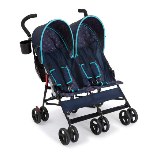 Delta Children LX Side by Side Tandem Umbrella Stroller, 2025, Night Sky