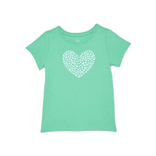 Wonder Nation Toddler Girls Tee with Short Sleeves, Sizes 18M-5T