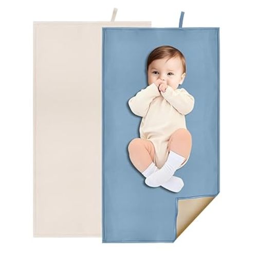 2 Pack Baby Diaper Changing Pad, Portable Baby Changing Mat for Travel or Home, Foldable Mat Fits Perfectly in Diaper Bag (67-15)