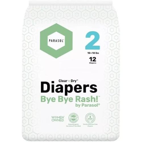Par'asol Chlorin~e-Free Diapers with RashShield Protection - Size 2-12ct