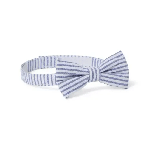 Boy Atlantic Blue Stripe Striped Seersucker Bowtie by Janie and Jack