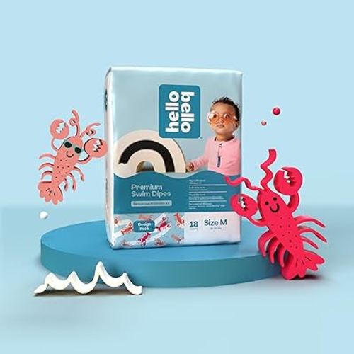 Hello Bello Premium Swim Diapers I Affordable and Eco-Friendly Disposable Swim Dipes for Babies and Kids I Size Medium